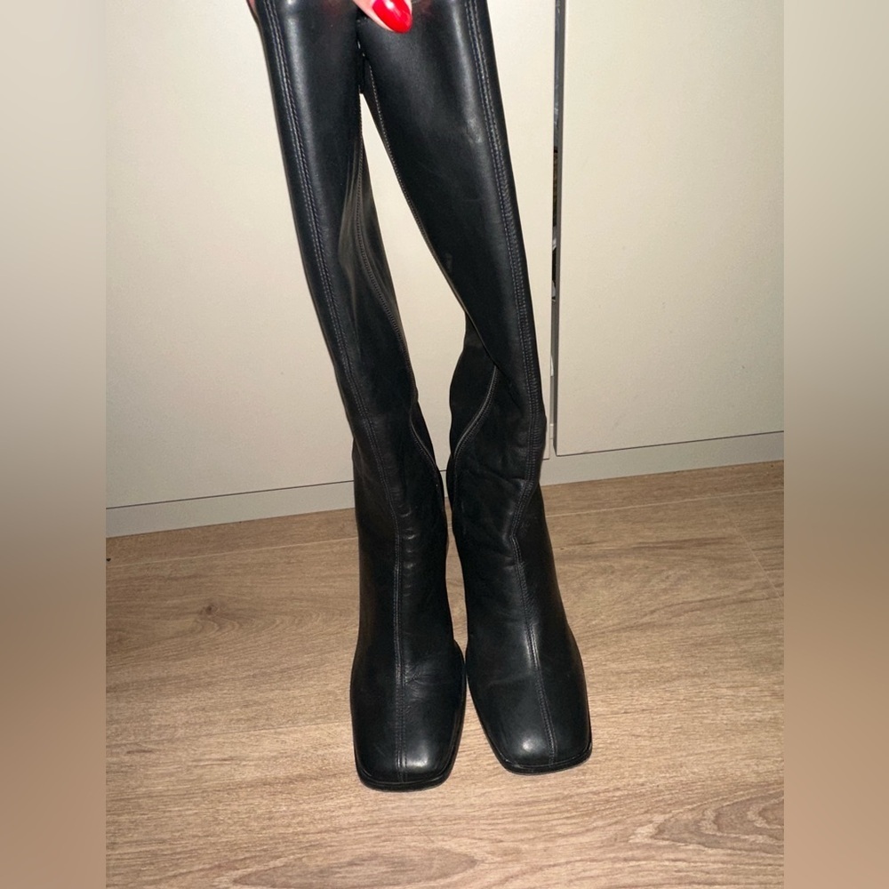Reformation Nylah Knee High Black Boots size 9.5 - Picture 10 of 16
